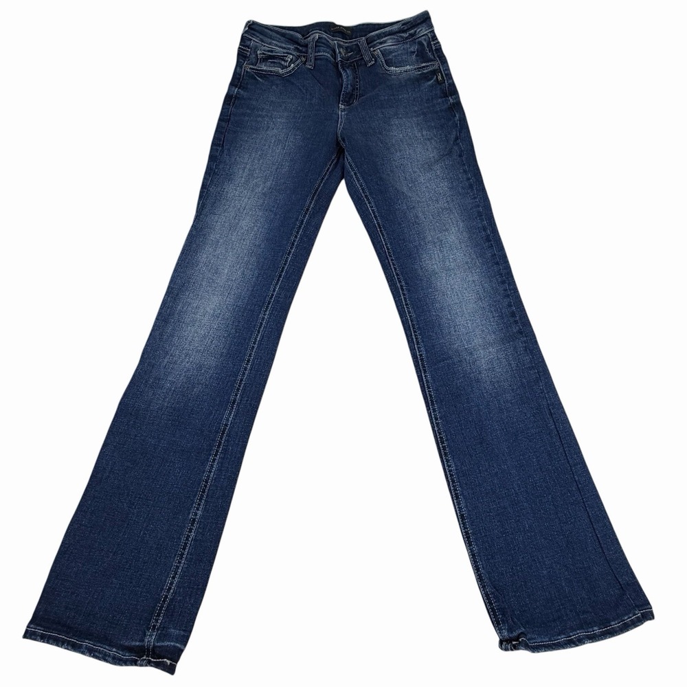 Silver Suki Bootcut Jeans Blue Dark Fade Wash Denim Mid Rise Womens Sz 28x31 Y2K
